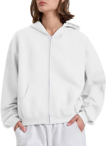 SCBFDI Tute Donna Eleganti Giacca Moto 4 Stagioni Abbigliamento Estivo Elegante Cotone Felpe Leggere Estive Ragazza Felpa Aperta Cuoco Bianco S