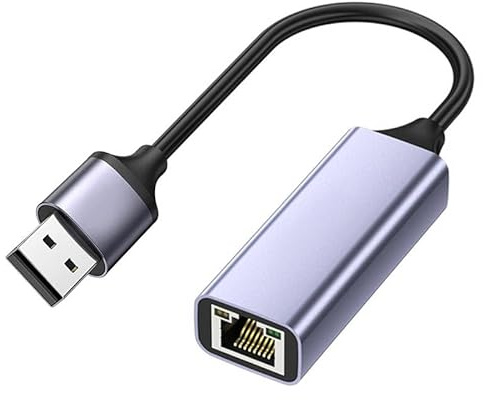 RUOVXWU USB Ethernet Adapter,USB 3.0 to 1000 Mbps Ethernet Network Adapter,RJ45 Lan Wired Internet Adapter,Driver Free Plug and Play,Compatible with Windows,Linux, macOS, Laptop, PC,TV Box,Switch etc