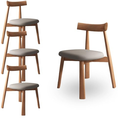 DGDHHSFJDJ 4er-Set Moderne gepolsterte Esszimmerstühle aus Eiche, Elegantes Design für Küche und Esszimmer, stilvolle Möbel für den Tisch