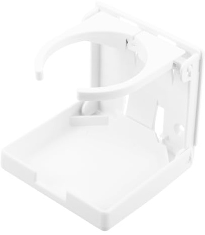 Cabilock Porte-gobelet Pliable en Plastique Blanc Engrenage, Support Stable et Portable pour Voiture, Bateau et Camping-Car – Porte-Bouteille Polyvalent, Facile à Nettoyer et Réutilisable