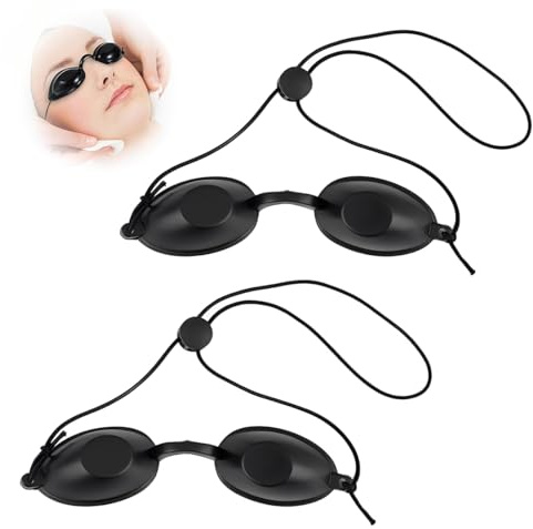 Reccisokz 2 Pezzi Occhiali Luce Pulsata,Uv Per Una Protezione Affidabile Degli Occhi, Regolabili, Per Lampada A Luce Rossa, Beauty Clinic