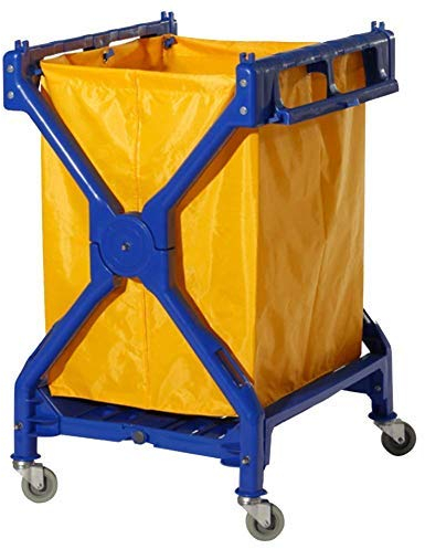 Carro de lavandería Plegable Clim Profesional para Uso en lavandería, hospitales, hoteles, hostales o residencias Diseñado con Lona Resistente de 200 litros