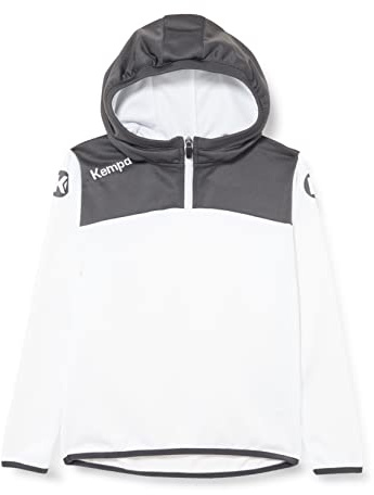 Kempa Unisex barn emotion 2.0 quarter Zip Hoody ytterkläder vit/antra 152