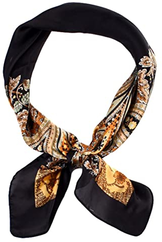 FAIRYGATE Damenschal Faux Seidenschal Seidentuch Blume Bandana Halstuch Kopftuch Schal 70 x 70 cm Bunte 92014