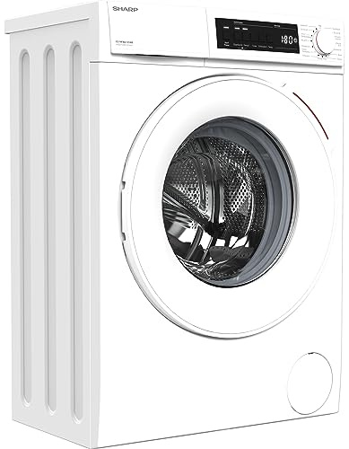Sharp ES-NFW612CWB-DE Waschmaschine Frontlader / 6 kg / 1200 U/min/Adanced Inverter Motor / 15 Programme inkl. 15 min Kurzprogramm und Dampffunktion/AquaStop/Weiß