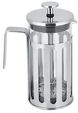 Kuuleyn Caffettiera French Press,Pressa da caffè in Acciaio Inossidabile in Vetro,Filtro per Pressa Francese in Vetro in Acciaio Inossidabile Caffettiera per La Casa Macchina per(350ML)