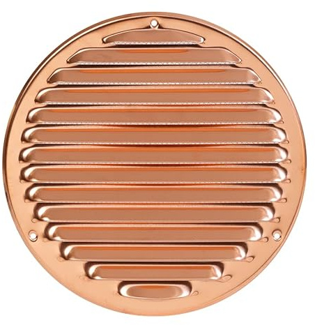 Ø 200mm Ventilationsgaller i Koppar med Myggskydd - Metallgaller för Ventilation