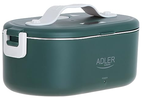 ADLER EUROPE AD 4505 - Contenitore per il pranzo elettrico, capacità 0,8 litri, riscaldato e mantiene i pasti fino a 70 °C, potenza nominale: 45-55 W, 220-240 V ~ 50/60 Hz (verde)