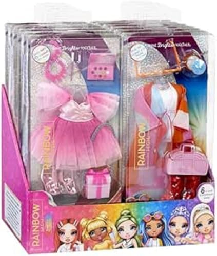 Rainbow High Fashion Pack - Überraschungsauswahl, Enthält 1 Komplettes Outfit, Schuhe, Schmuck und Spielzubehör, Mix-und-Match für Jede Menge Spaß, für Kinder ab 4 Jahren