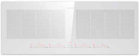 Klarstein 4 Zone Electric Induction Cooktop, Energy Efficient w/ Combinable Zones, 7200W Table Top Cooktop, Touch Control, Slide Design, Ceramic Hobs