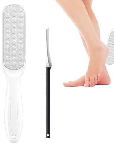 Set raschietto per pedicure, raschietto per pedicure,Rimozione della pelle morta per scrubber per piedi 2 pezzi - Set di strumenti per pedicure, strumento per la rimozione dei calli dei piedi per uomi