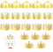 20 Piezas Corona Dorada para Niños y Adultos, Sombrero de Corona de Cumpleaños, Coronas de Fiesta, Sombrero Dorado Ajustable para Fiestas, Accesorios Fotográficos