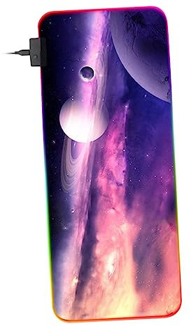 VILLCASE Tapis De Souris De Jeu À 14 LED Colorées Grand Format pour Pc Et Bureau