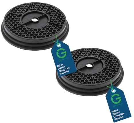 G GRIMALDI Filtro Carbone Attivo per Cappa Aspirante Compatibile con Faber Franke Whirlpool Indesit Beko Roblin | Codici 50310071 112.0571.379 484000008636 KF9197063655 | 212x35 mm Tipo Nautilus F24