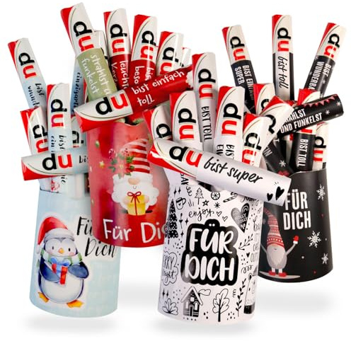 younikat 4x Aufkleber-Set Weihnachten Für Dich für Duplo - dv1521 | Geschenk Weihnachten Advent, blanko Aufkleber, selbstklebend, ohne Schokolade