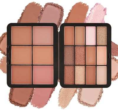 Lidschatten Rouge Palette-18 Farben Glitter Eyeshadow Blush Puder, Langanhaltende Schweissresistente Nicht Fettige, Matter Und Glitzernder Make-Up Paletten Für Tägliches Frauentag Muttertag-01