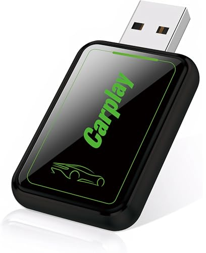 Diyauder Carplay inalámbrico Adaptador, Convierte Carplay con Cable a Wireless, Funciona en el 99% de los Coches Fabricados después de 2016, USB carplay Plug & Play