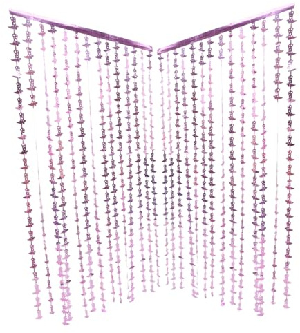 Warmhm 2pcs Halloween Decoration Curtain Wall Decoration Party Shower Backdrop Party Photo Booth Props Backdrops Tinsel Spider Streamers Decor Violet The Pet