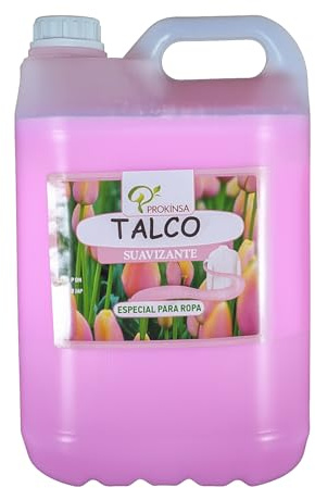 Suavizante de Ropa Líquido Talco 5L | Suavizante Concentrado Perfumado Multiusos para Hogar, Lavanderías, Hoteles y Hostelería – Fragancia Duradera con Formato Ahorro.