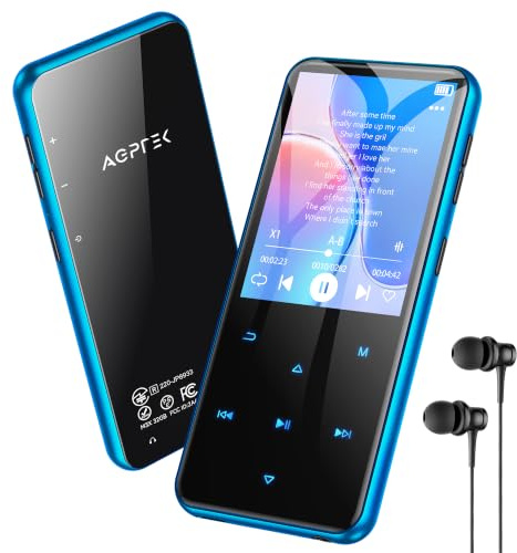 AGPTEK 32GB MP3 Reproductor Bluetooth 5.3, 2.4 Metal Reproductor MP3