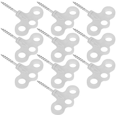 Stylebest Picchetti per Tenda Luminosi con Filo a Tre Occhi, Plastica Resistente e Acciaio Inossidabile, Ideali per il Campeggio e L'uso All'aperto, 10 Pezzi, Dimensioni 2,6x2,2x1,2 Pollici