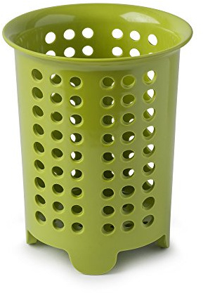 Zeal G231L Abtropfgestell für Besteck, Melamin, Limettengrün, 14 x 14 x 17 cm