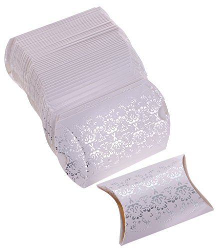 Inzopo 50 cajas de dulces con forma de almohada estilo dulce cajas de regalos para boda cumpleaños