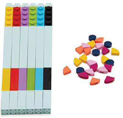 iQ LEGO DOTS 6 Pack Gel Pen Set, DIY Craft Kit for Kids, Makes a Great Birthday Gift for Kids who Love Creative Toys and Homemade Craft Sets