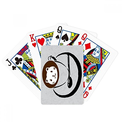 Tazza di caffè Illustrazione Lovely Cat Pattern Poker che gioca il gioco da tavolo magico di divertimento della carta
