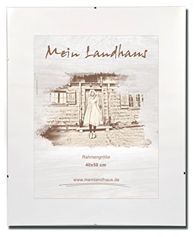 Mein Landhaus Rahmenloser Posterrahmen DIN A1 mit Acrylglas | Großer Cliprahmen für Poster und Plakate im Format 59,4 x 84,1 cm, zur Wandmontage im Hoch- oder Querformat