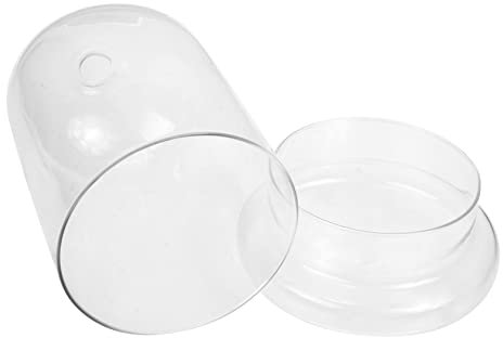 Abaodam U-shaped Glass Cover for Eternal Flowers Diy Decorative Glass Dome Base for Preserved Flower Displays and Garden Cloche Projects