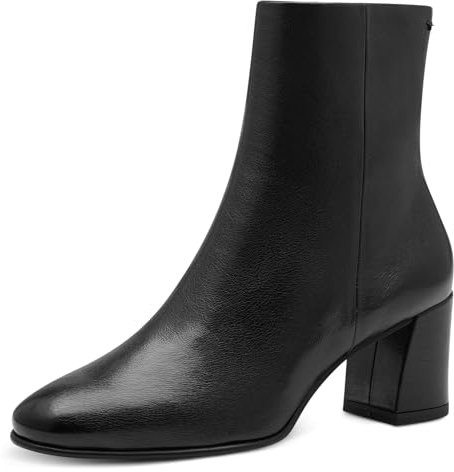 Tamaris Damen Absatzstiefelette Blockabsatz Vegan; BLACK, EU 39