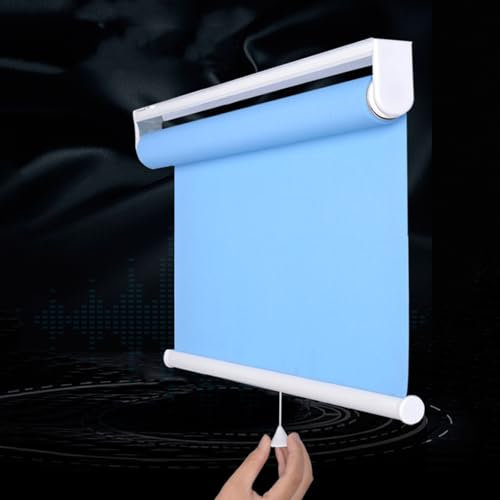X1NGFU Springrollo Mittelzugrollo Schnapprollo kabellos Verdunkelungsrollo,Lichtdurchlässig Sonnenschutz Sichtschutz Rollo Vorhang für Fenster,Anpassbar Farbe und Größe,Breite x Höhe (85cm x 250cm)