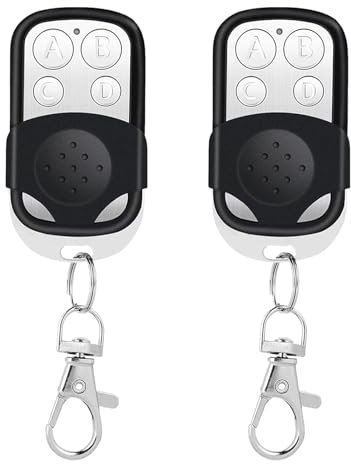 2 Stück Universelle Garagentor Fernbedienung, 433 MHz Fernbedienung Klonen, Handsender kompatibel mit gängigen Modellen, Garagentoröffner Ideal für Autos Heimautomation, Funkfernbedienung Garagentor