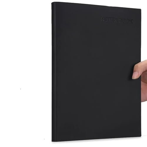 AHUFGN Notizbuch A4 A6 Notizbuch, verdickt, großer Notizblock, weiches Leder, ultradick, horizontale Linie, leeres Tagebuch, Notizbuch, 416 Seiten/200 Seiten(A4 400pages-Blank Pages)