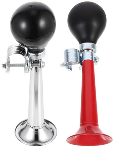 Yardwe 2 Sätze Fahrradklingel Elektrische Fahrradhupe Hörner Hornkinder Lenkerglocke Auto Handlufthorn Clown-Horn Horn Für Schuhlöffel Megaphon Fahrrad Luftklingel PVC 2 Stück * 2