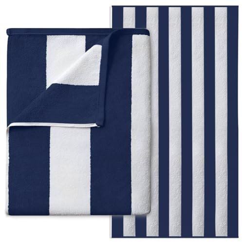 GC GAVENO CAVAILIA Microfiber Beach Towel Large - Super Absorbent Sand Free Beach Towels - Extra Large Beach Towel for Adults (100x200 cm) - Soft, Compact, Lightweight (1 Piece) - Navy