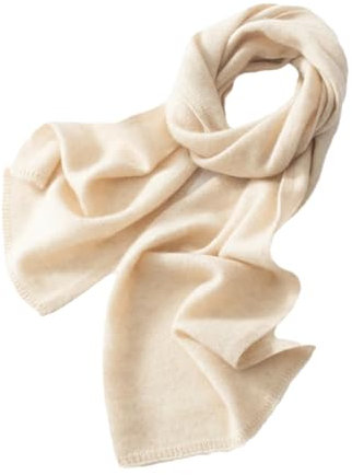Kaschmir-Schal für Damen und Herren, einfarbig, Kaschmir-Schal, Unisex, gestrickt, Schal, beige, One size