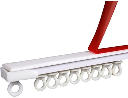 YPAPBHT Riel de Cortina Ultrafino, silencioso y sin Perforaciones, con riel Deslizante Autoadhesivo de Montaje Superior, riel Adhesivo Engrosado, Accesorios for Barra de Cortina(170CM)