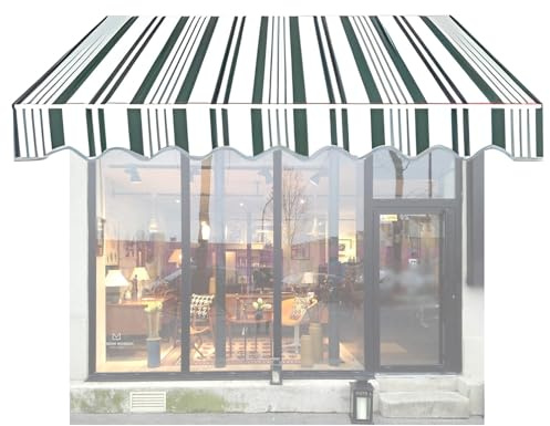 Tessuto di Ricambio per Tende da Sole da Giardino (Solo Tessuto), Resistente all'Acqua UV Sostituzione della Protezione Solare Telo Parasole, Personalizzabile, Strisce(22.9x4.9ft)