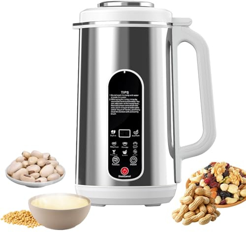 Nut Milk Maker Machine, 1200ml Soy Milk Maker Machine, 8 in 1 Multifunctional Nut Milk Blender for Homemade Almond, Soy Milks, Plant-Based Beverages