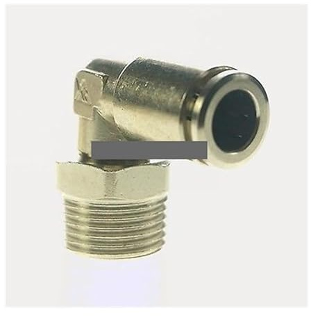 Pneumatic Nickel Brass ELbow Push In Connector Union Quick Release Air Fitting Plumbing 1/2 Male to Fit Tube O/D 12mm