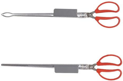 ZUNOXAZ Pinze per Anguille Antiscivolo in Acciaio Inox 52 Cm, Set 2 Pezzi Morsetto Multifunzione per Granchi, Aragoste e Uso Cucina Indoor e Outdoor