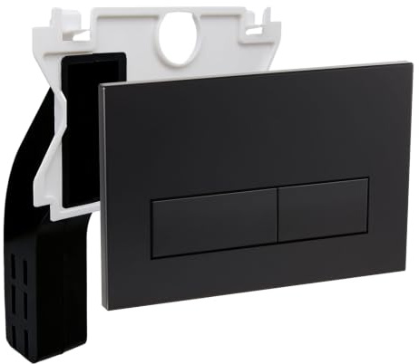 Empyreal Drückerplatte WC Matt für Geberit Duofix Sigma Delta BASIC Schwarz | Spülkasten Betätigungsplatte Ersatzteile für 2 Mengenspülung, Konfigurieren Sie 1 Einwurfschacht