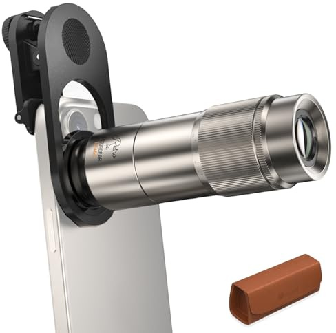Fotorgear 135mm Telephoto Phone Lens for Portrait Photography, T-Mount with Lens Clip, 5X-6X Zoom, Professional Cinematic Bokeh, for Phone Cage & Case Compatible with iPhone 16 15 Pro Max