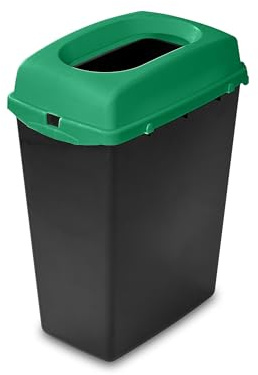 Addis Recycling Bins Kitchen 40L Green Open Top Bin | Stackable Modular Waste Separation | Colour Coded Recycling for Home & Office | UK Made