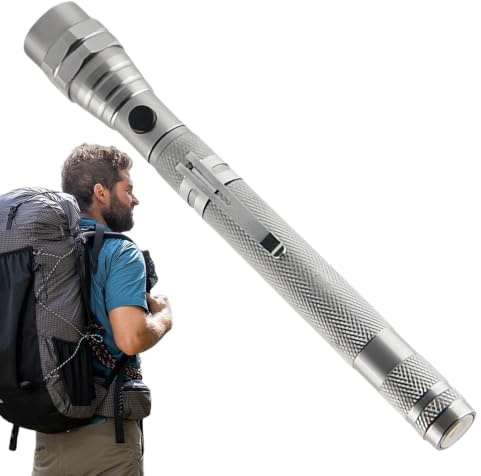 Lampe de poche LED extensible magnétique, lampe de poche télescopique avec