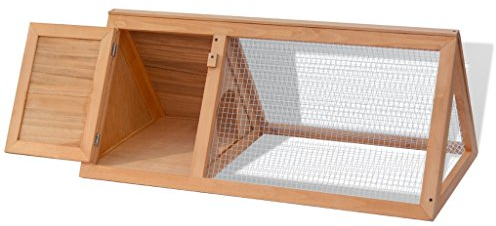 Festnight Tier Kaninchenkäfig Hasenstall Holz Hasenkäfig Tannenholz Tierkäfig Klein Haustier Holzkäfig 98x50x41cm