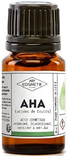 MY COSMETIK - AHA - Fruchtsäuren - Feuchtigkeitsspendender, aufhellender, peelender und Anti-Aging Kosmetikwirkstoff - Kosmetische Qualität - 100% pflanzlich - 30 ml