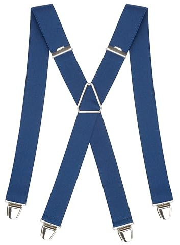 PIERROT Tirantes Para Hombre - Clips Extra Fuertes - Sólidos Y Artesanales Con Garantía De Por Vida - Para Pantalones - Una Talla Para Todos